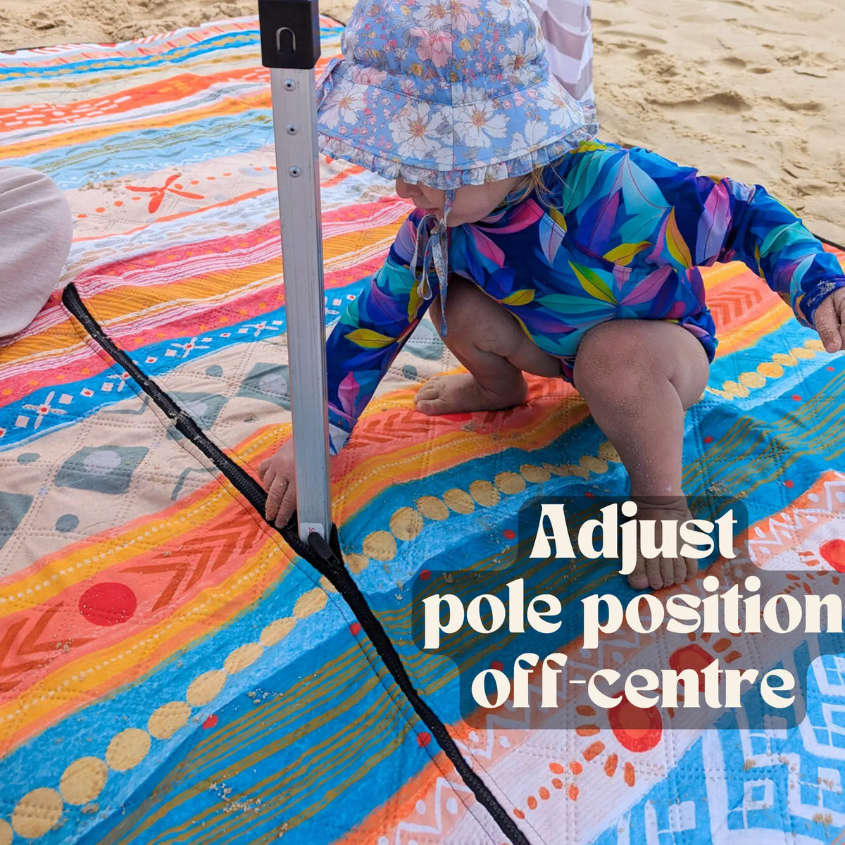 Sunkist Stripes Beach & Picnic Rug