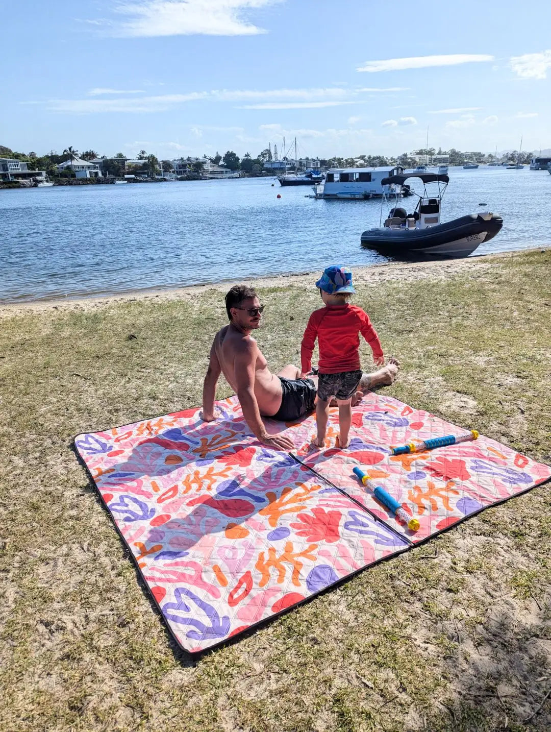 Coral Bloom Beach & Picnic Rug