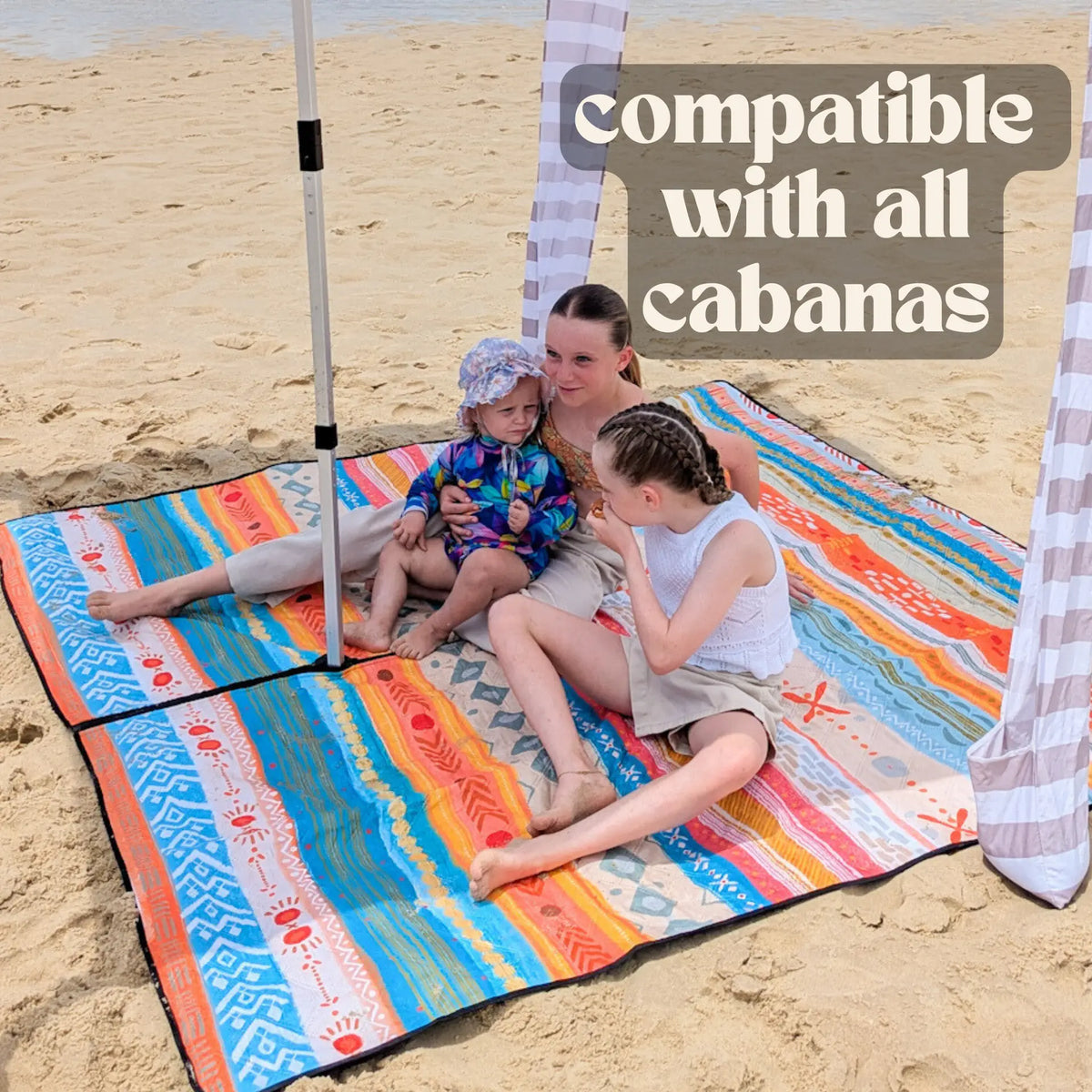 Sunkist Stripes Beach & Picnic Rug