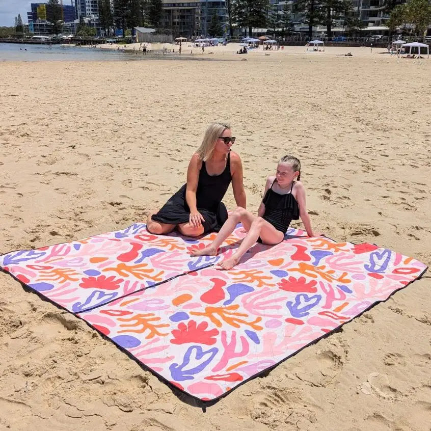 Coral Bloom Beach & Picnic Rug